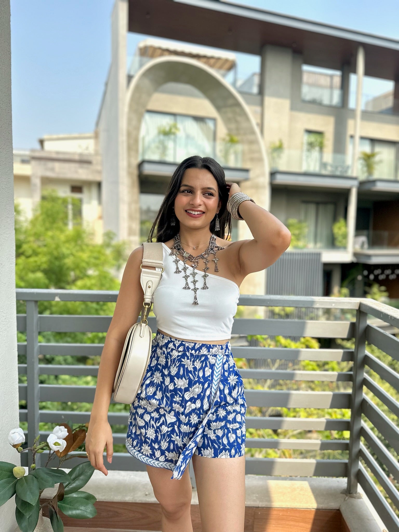 Blue Bloom Skort