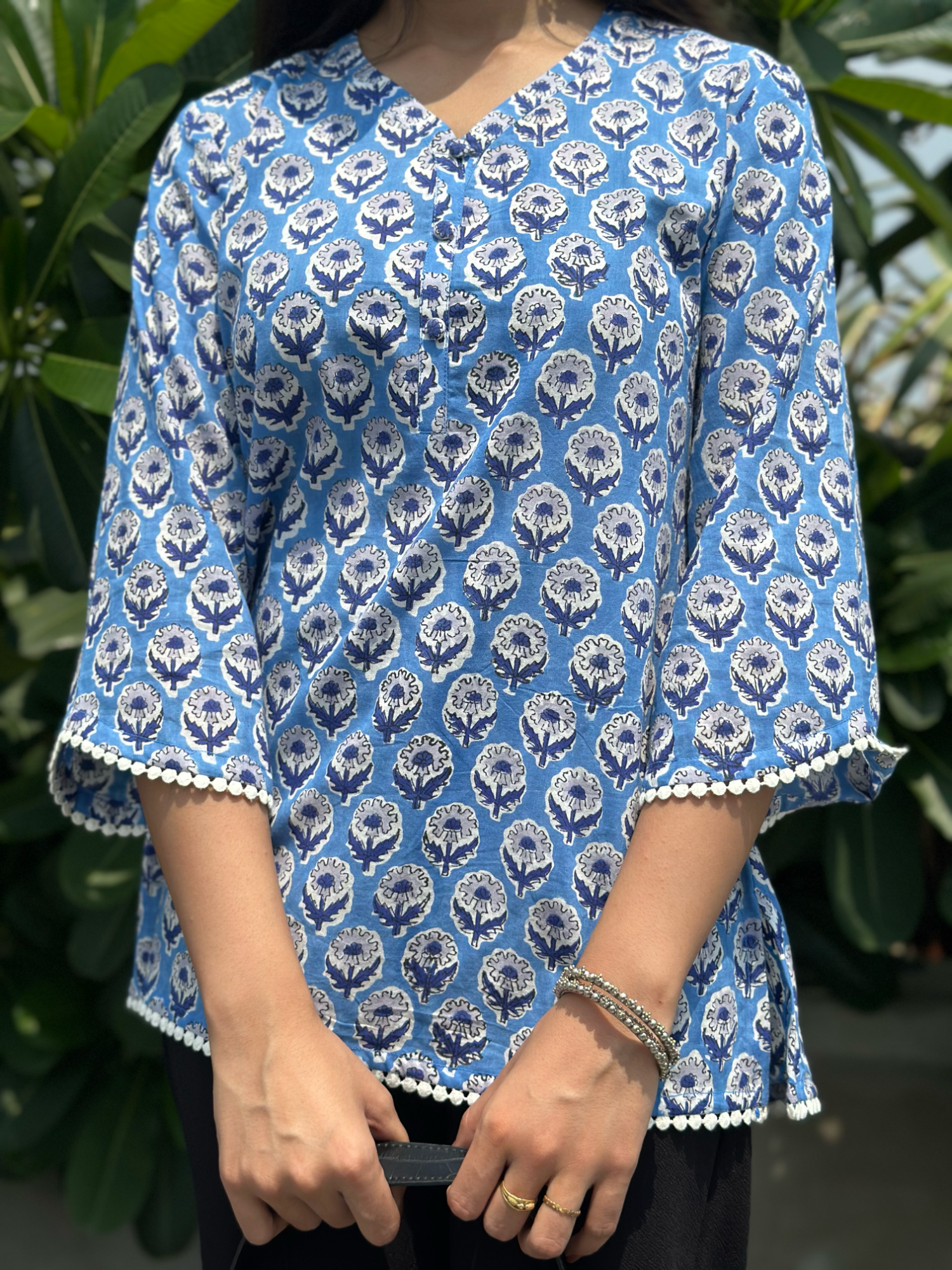 Slate Blue Short Kurti