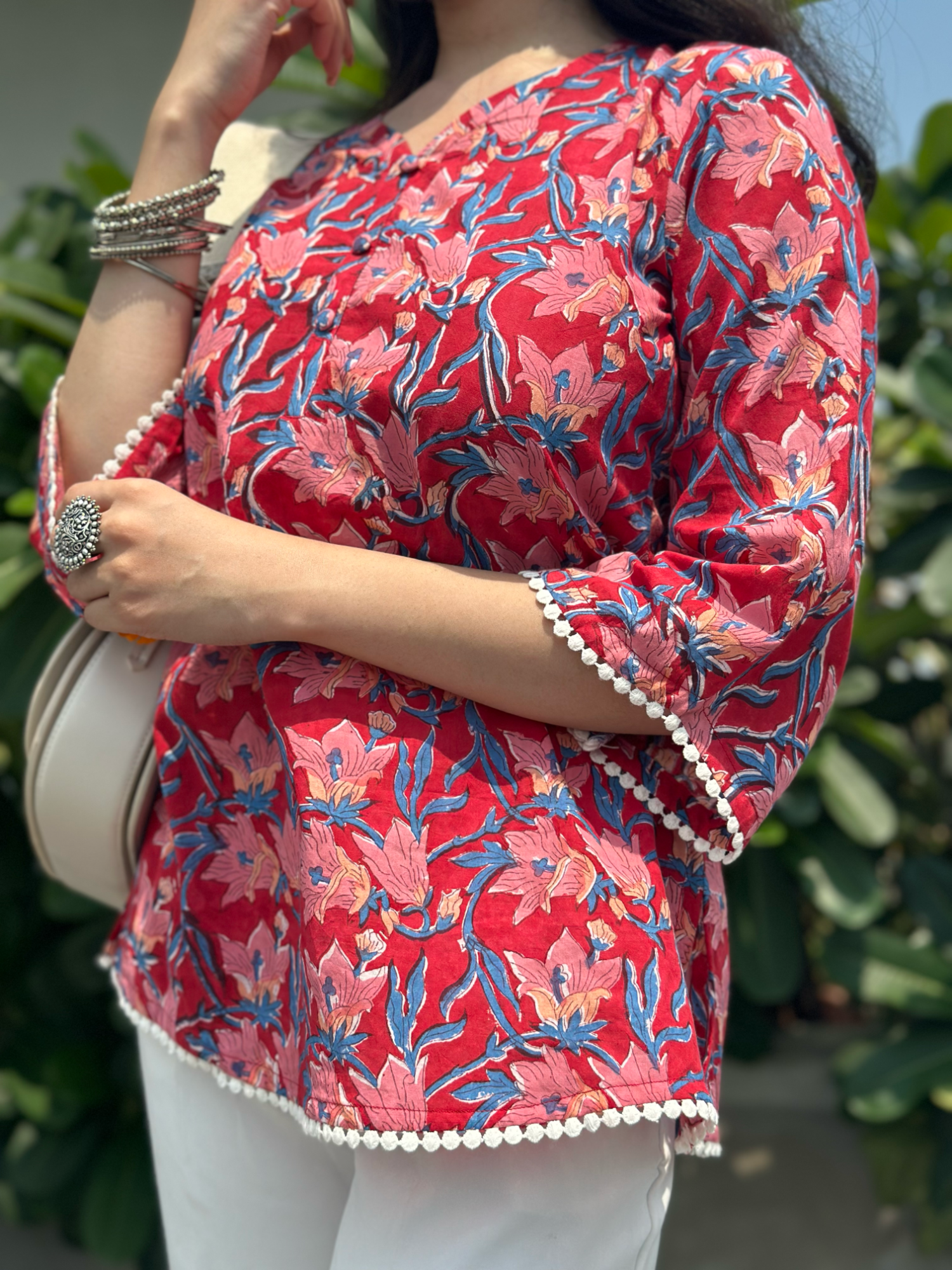 Persian Red Short Kurti