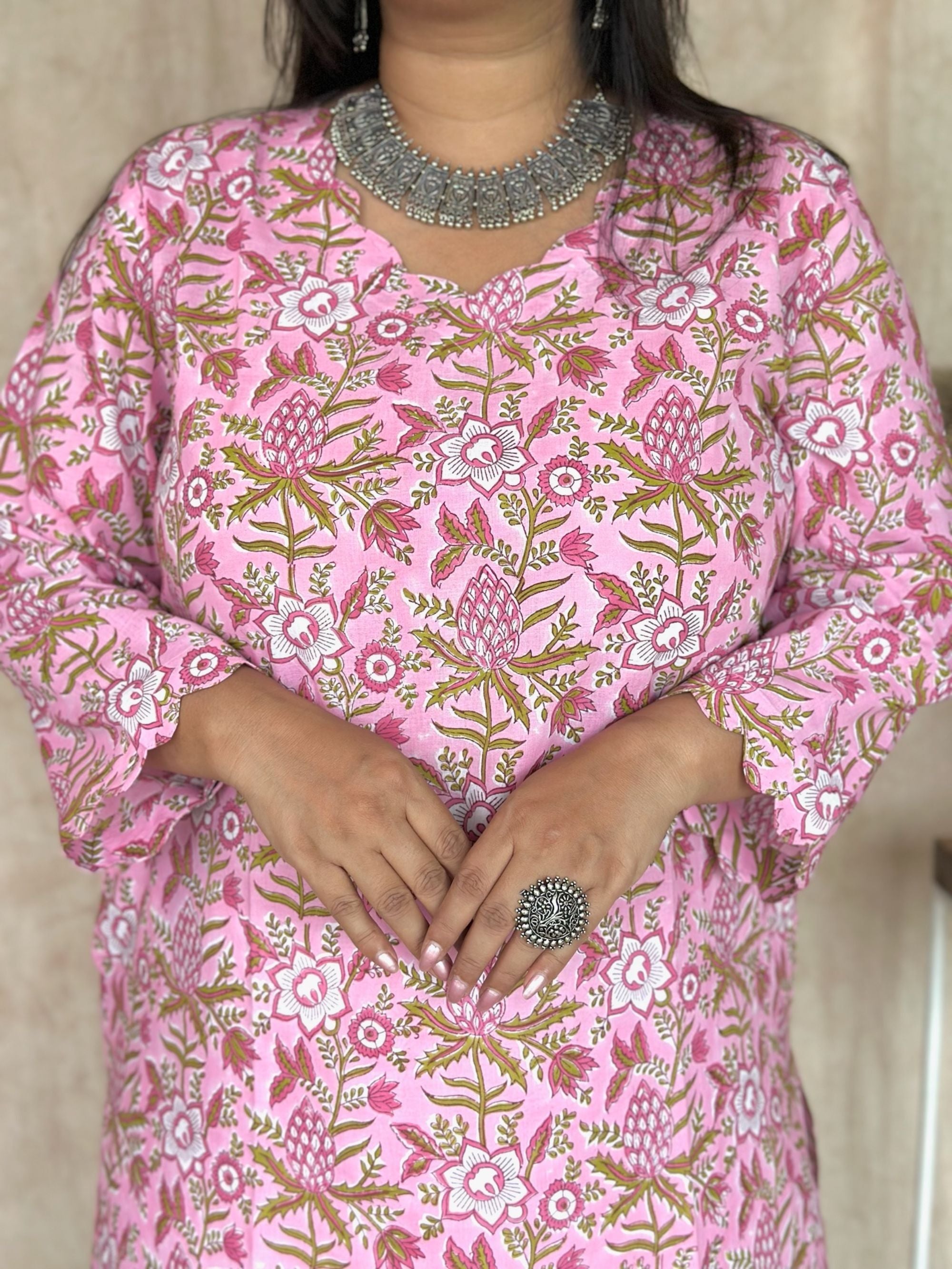 Cotton Candy Block Printed Long Kurta