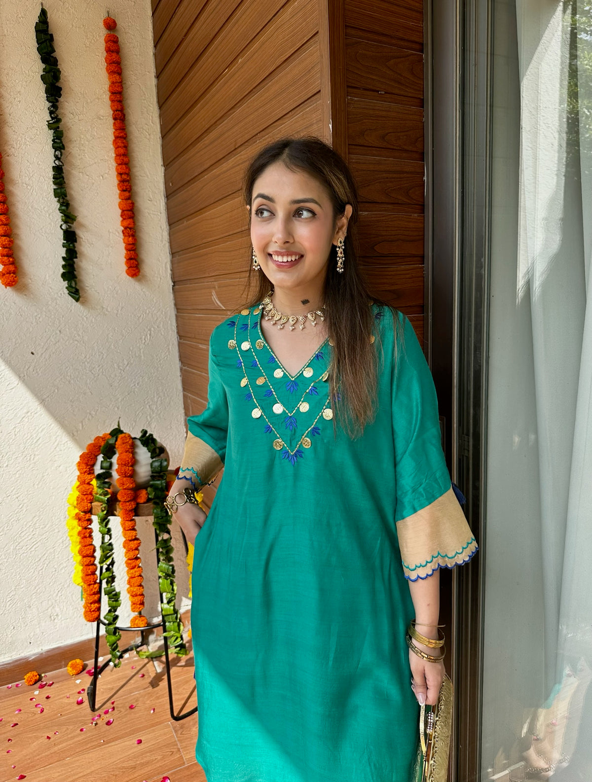 Mor Pankh Solid Embroidery Set