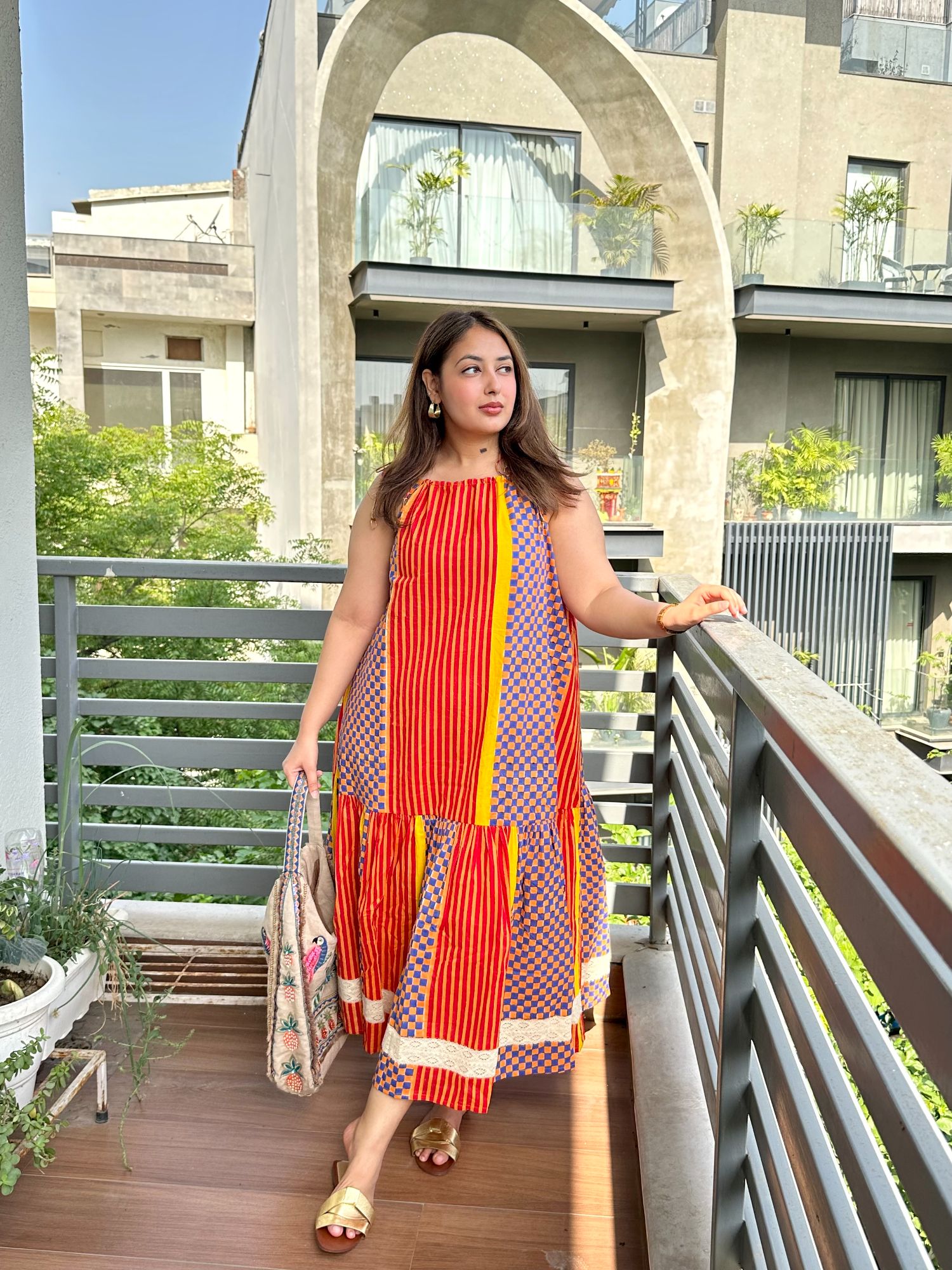 Shahi Sunset Halter Maxi Dress