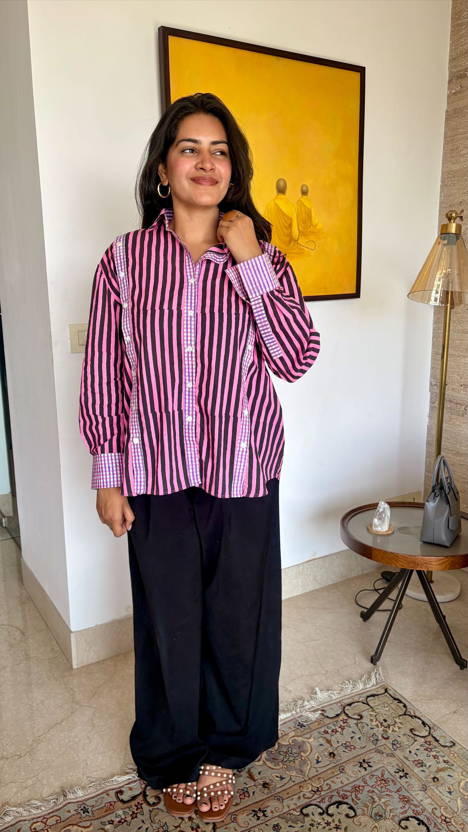 Rose Glow Multiple Placket Shirt