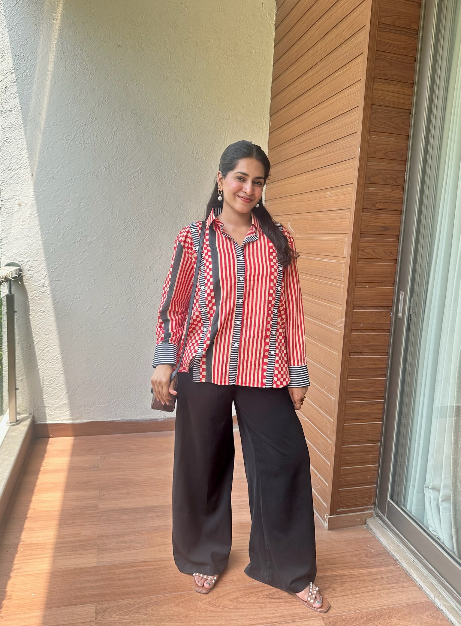 Exclusive Red Cubes Multi Placket Shirt