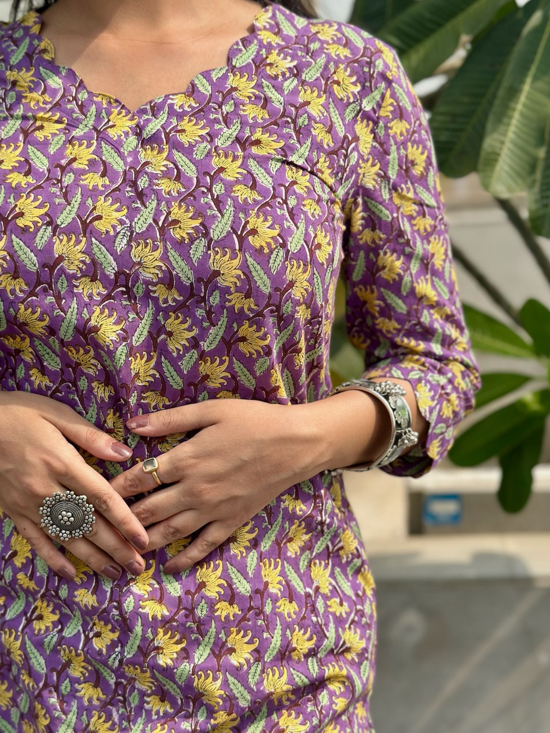 Grape Purple Long Kurta