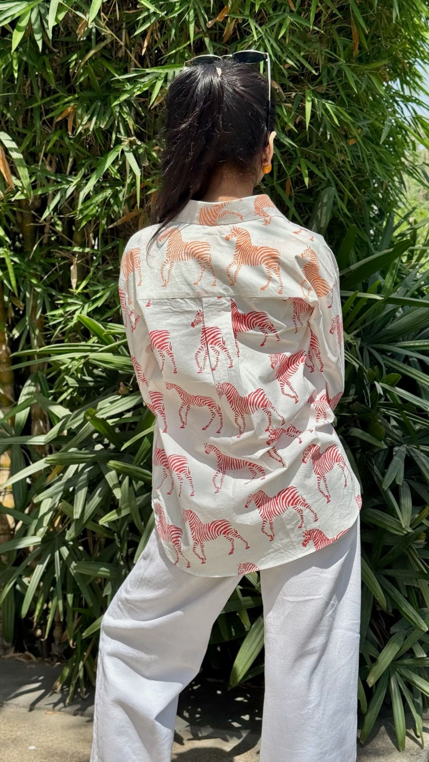 Zebra Orange And Red Shirt