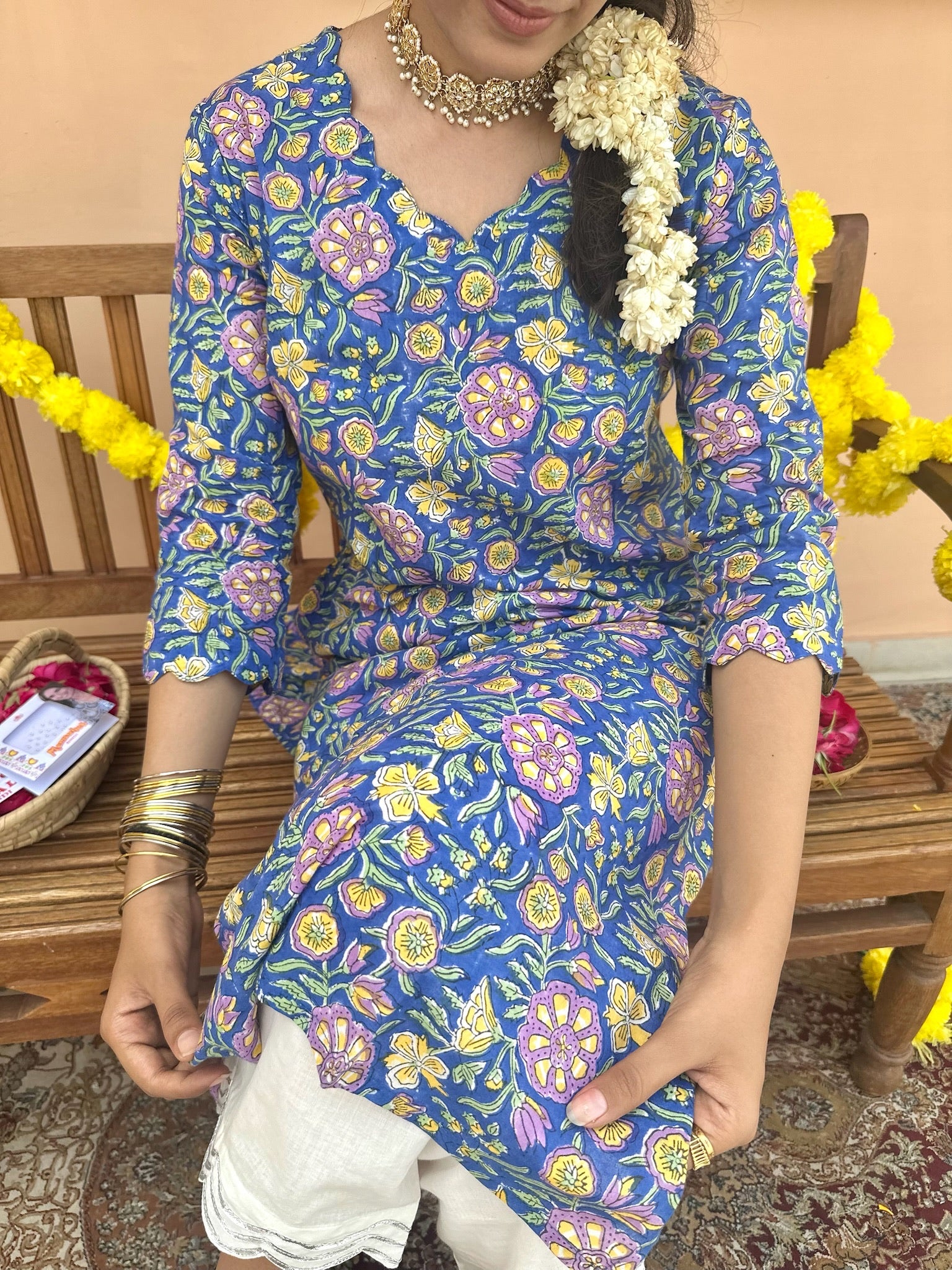Ultramarine Blue Long Kurta