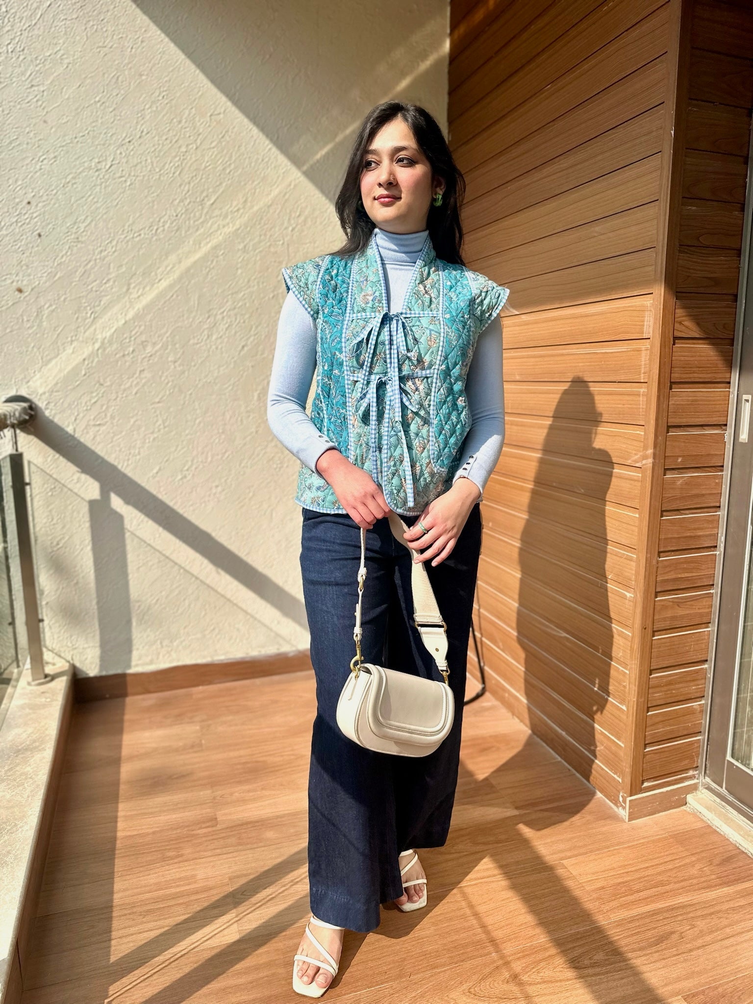 Feather Blue Quilted Dual Jacket