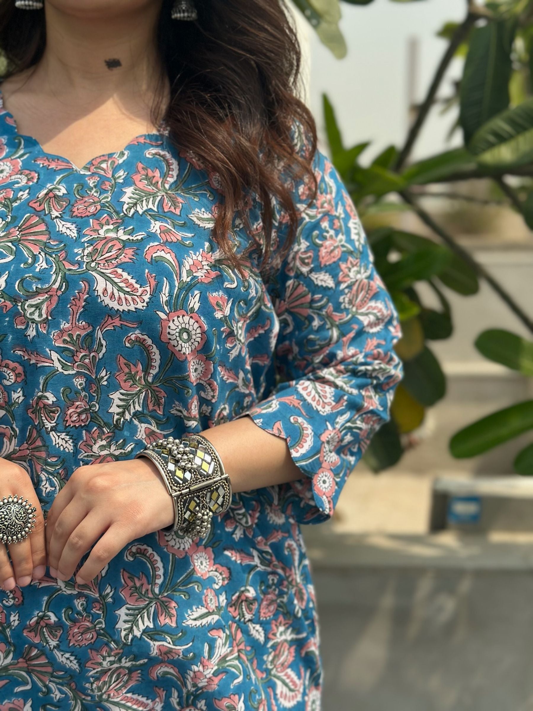 Space Blue Long Kurta