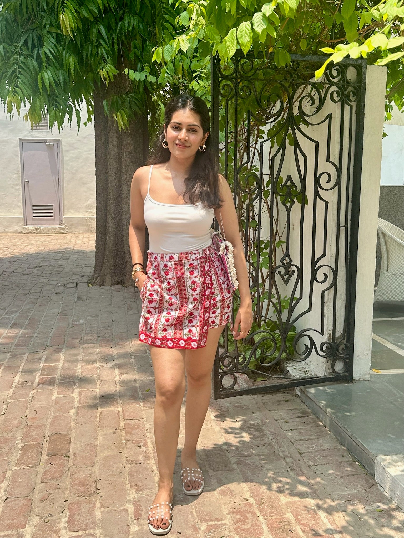 Hibiscus Red Skort