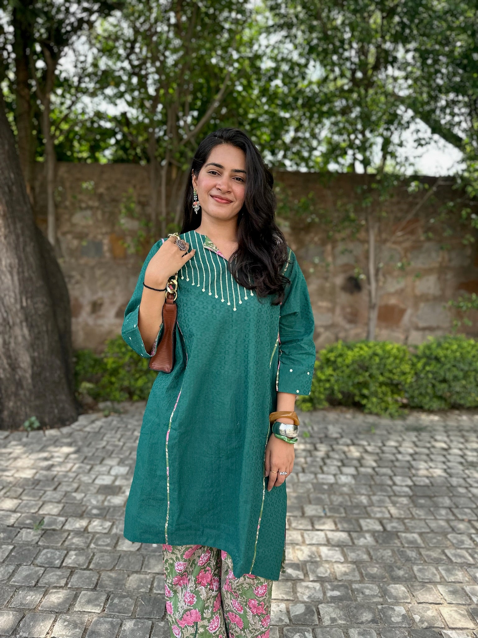 Emerald Green Long Dobby Co-Ord Set