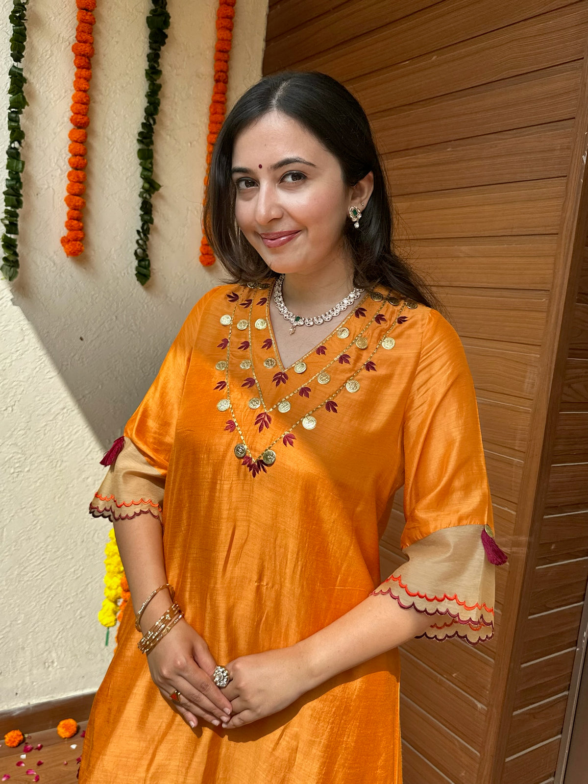 Kesar Glow Solid Embroidery Set