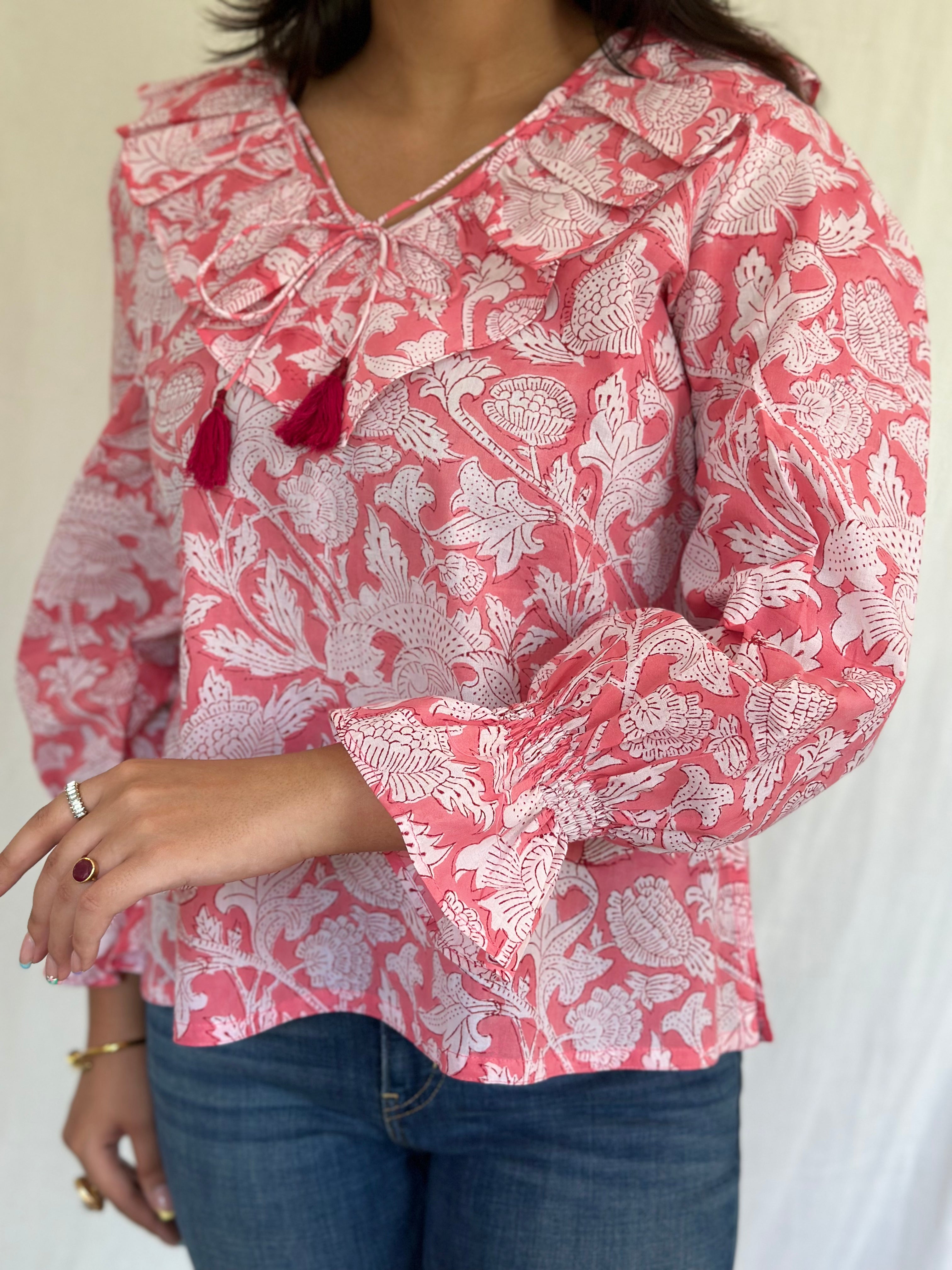 Blush Pink Floral Top