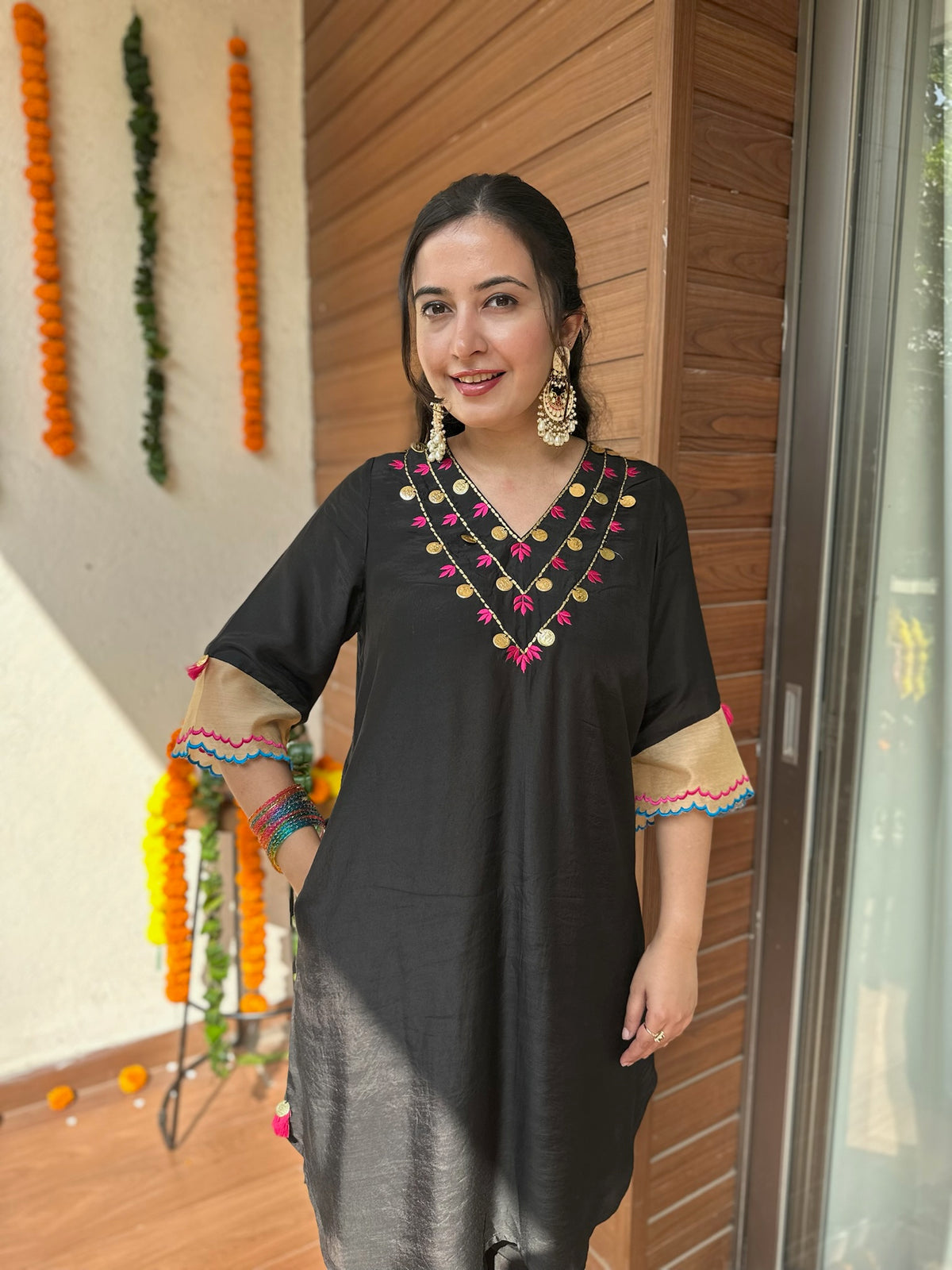 Kaala Teeka Solid Embroidery Set