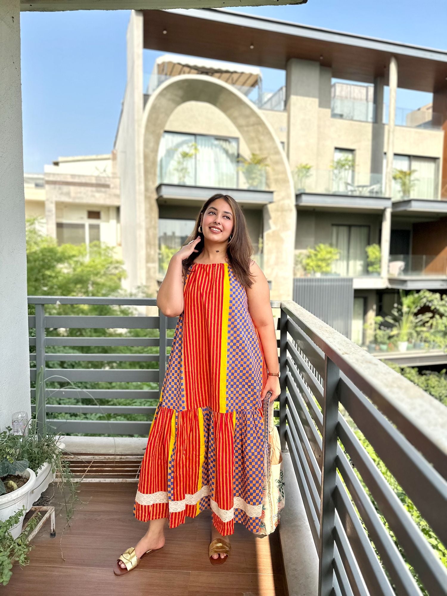 Shahi Sunset Halter Maxi Dress