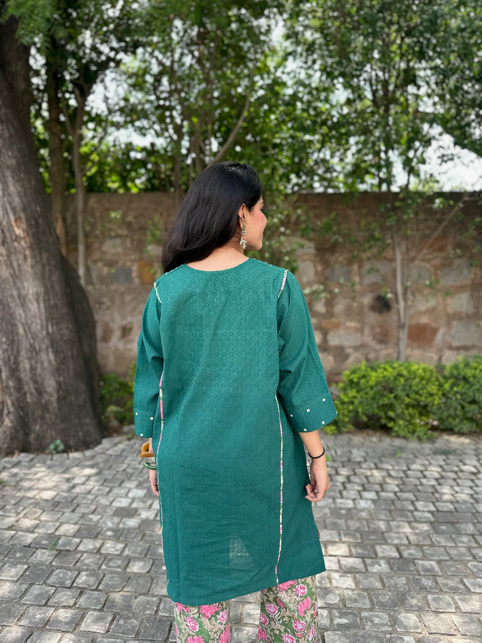 Emerald Green Long Dobby Co-Ord Set