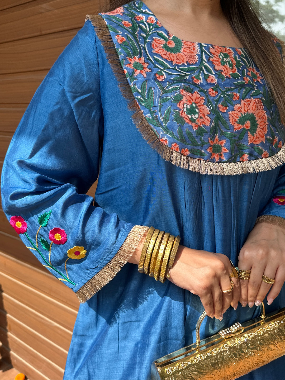 Neelam Yoke Short Kurta Set