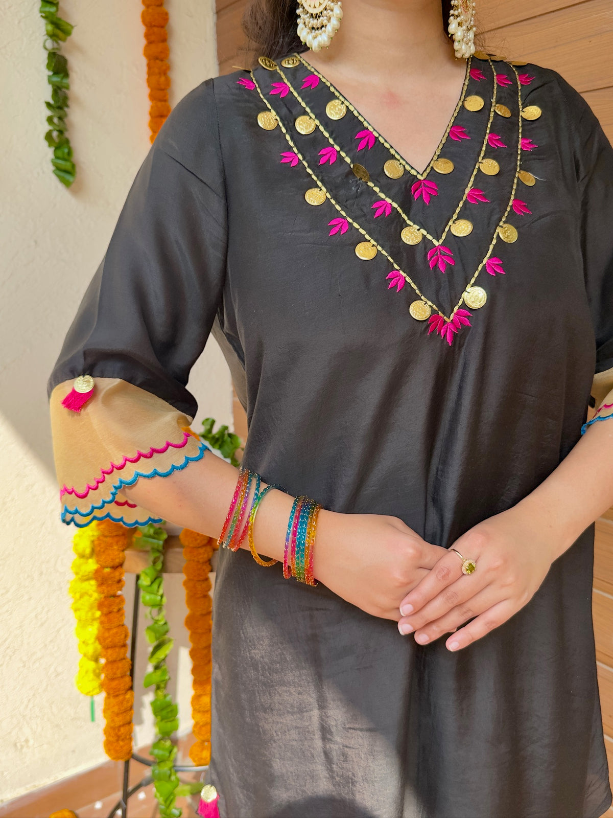 Kaala Teeka Solid Embroidery Set