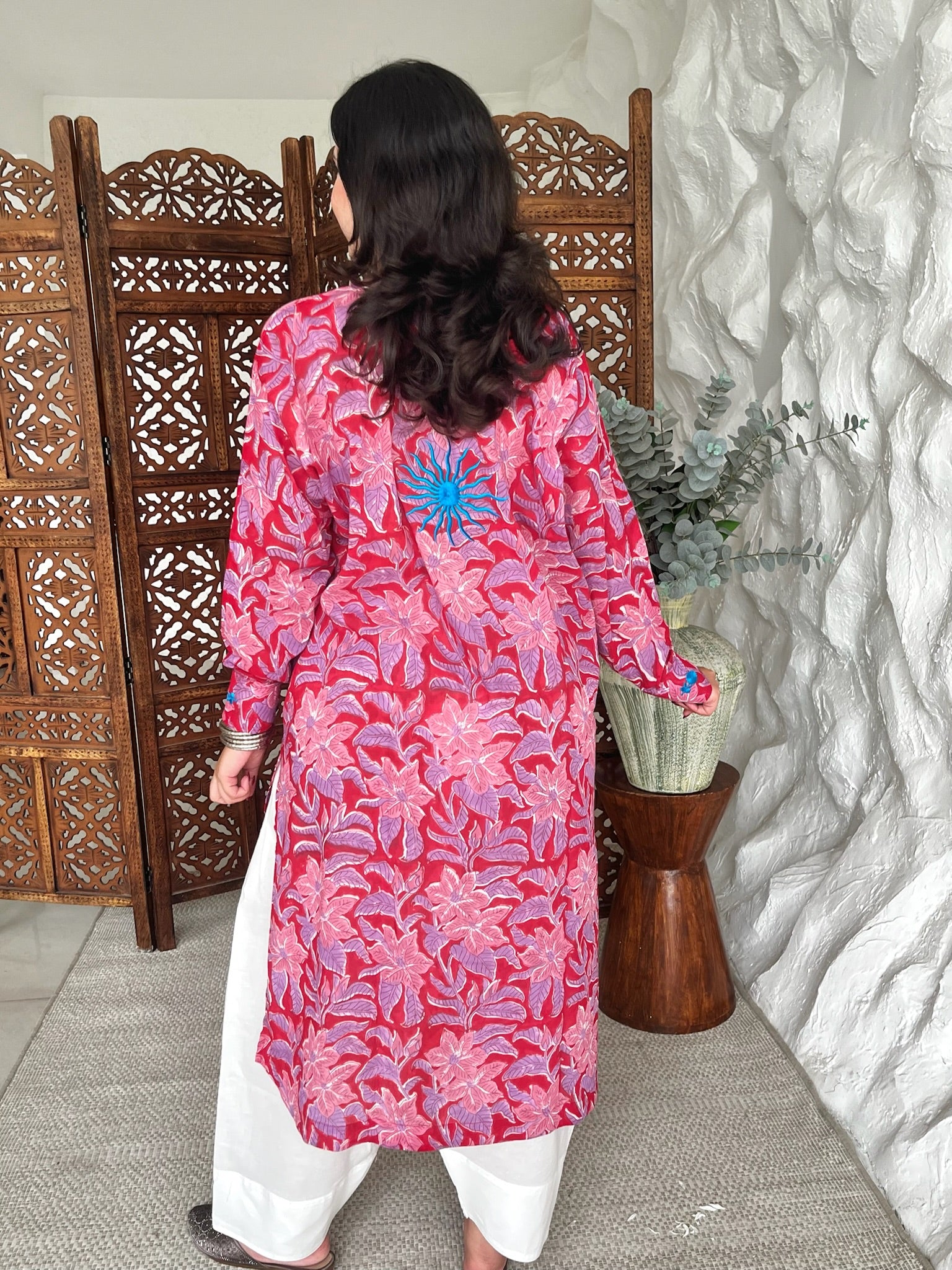 Gulabi Crimson Mulmul Co-Ord Set