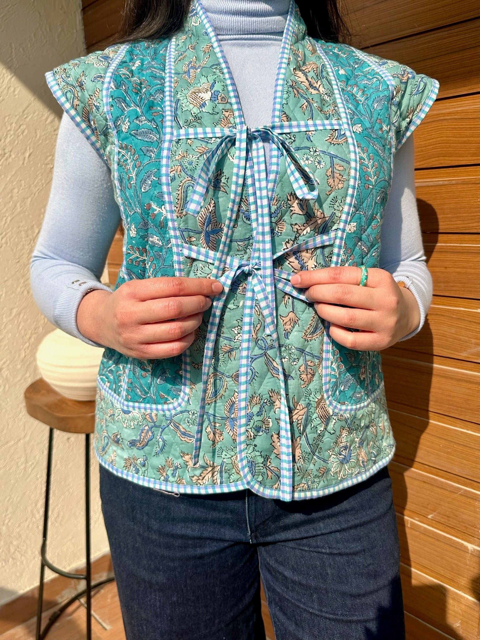 Feather Blue Quilted Dual Jacket