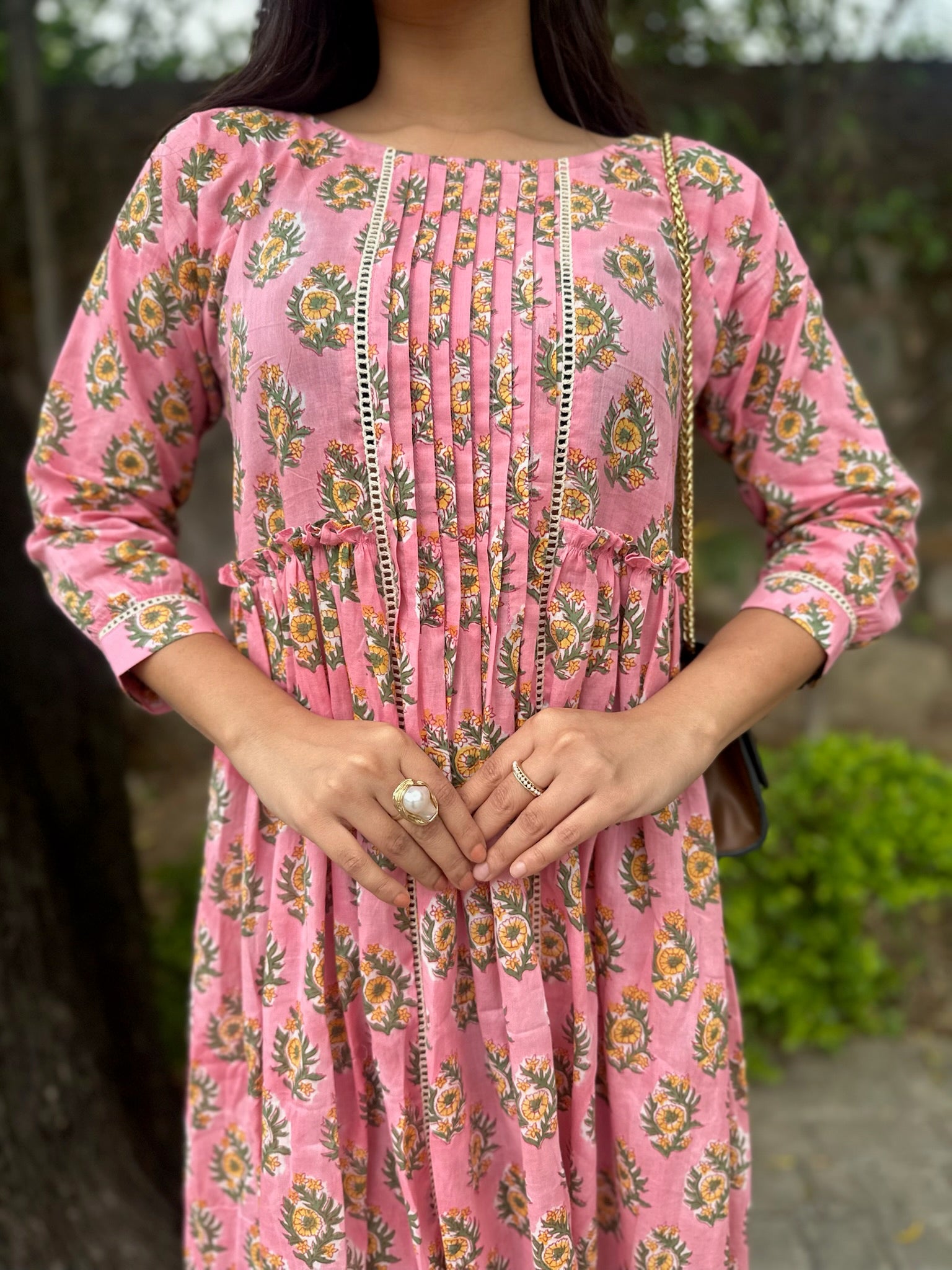 Barbie Pink Mulmul Maxi Dress