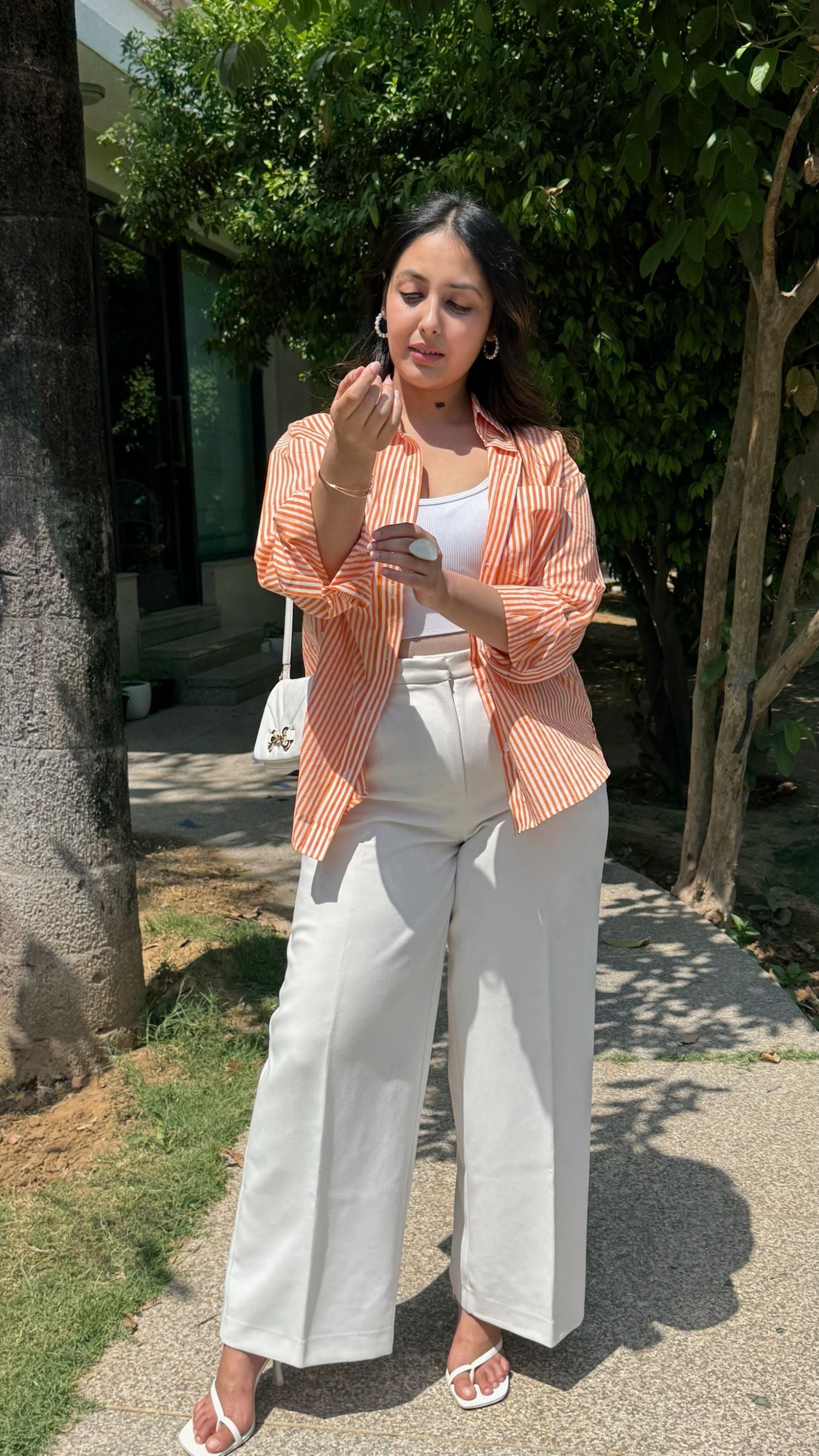 Mono Orange Stripe Shirt