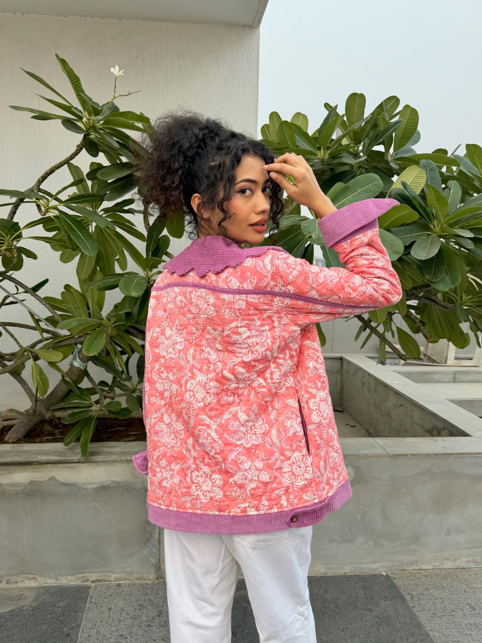 Tangerine Pink Corduroy Jacket