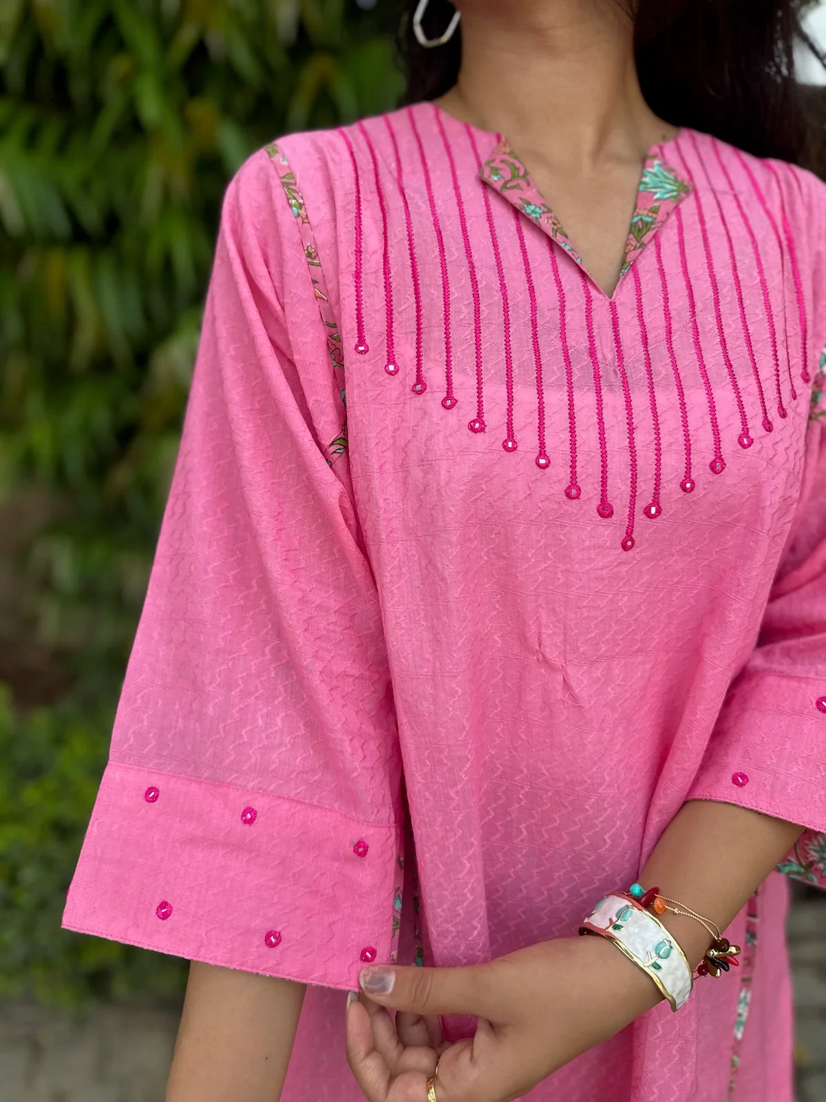 Sorbet Pink Short Dobby Co-Ord Set