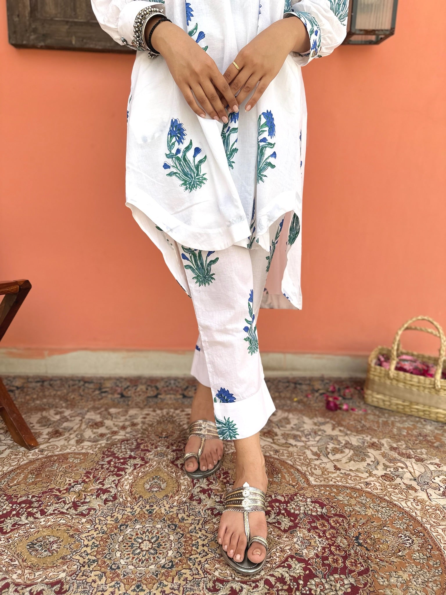 Boxy Tile Blue Co-Ord Set