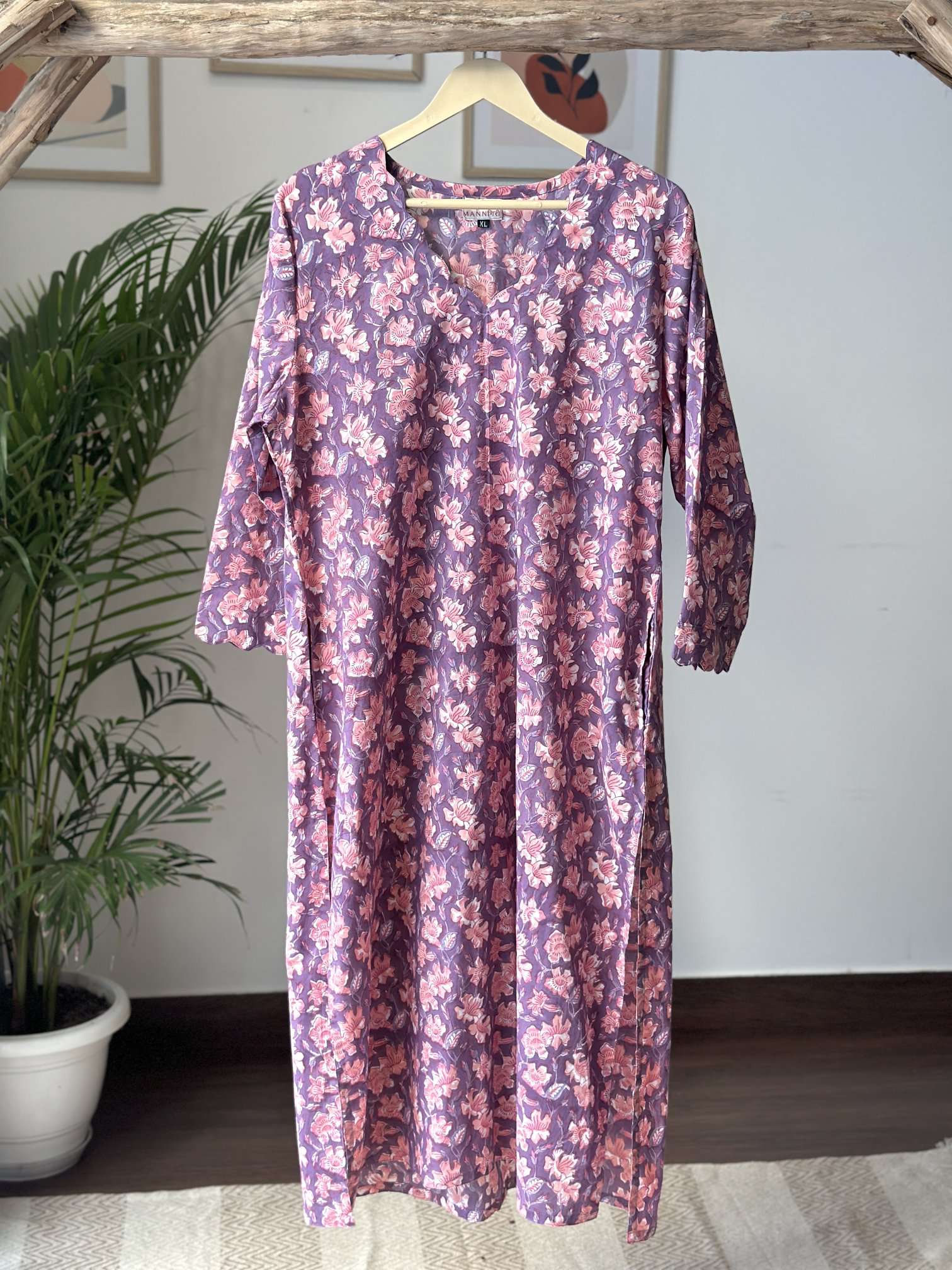 Berry Violet Long Kurta