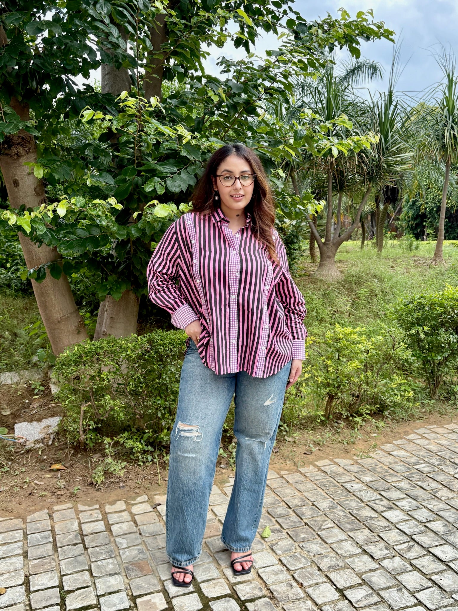 Rose Glow Multiple Placket Shirt