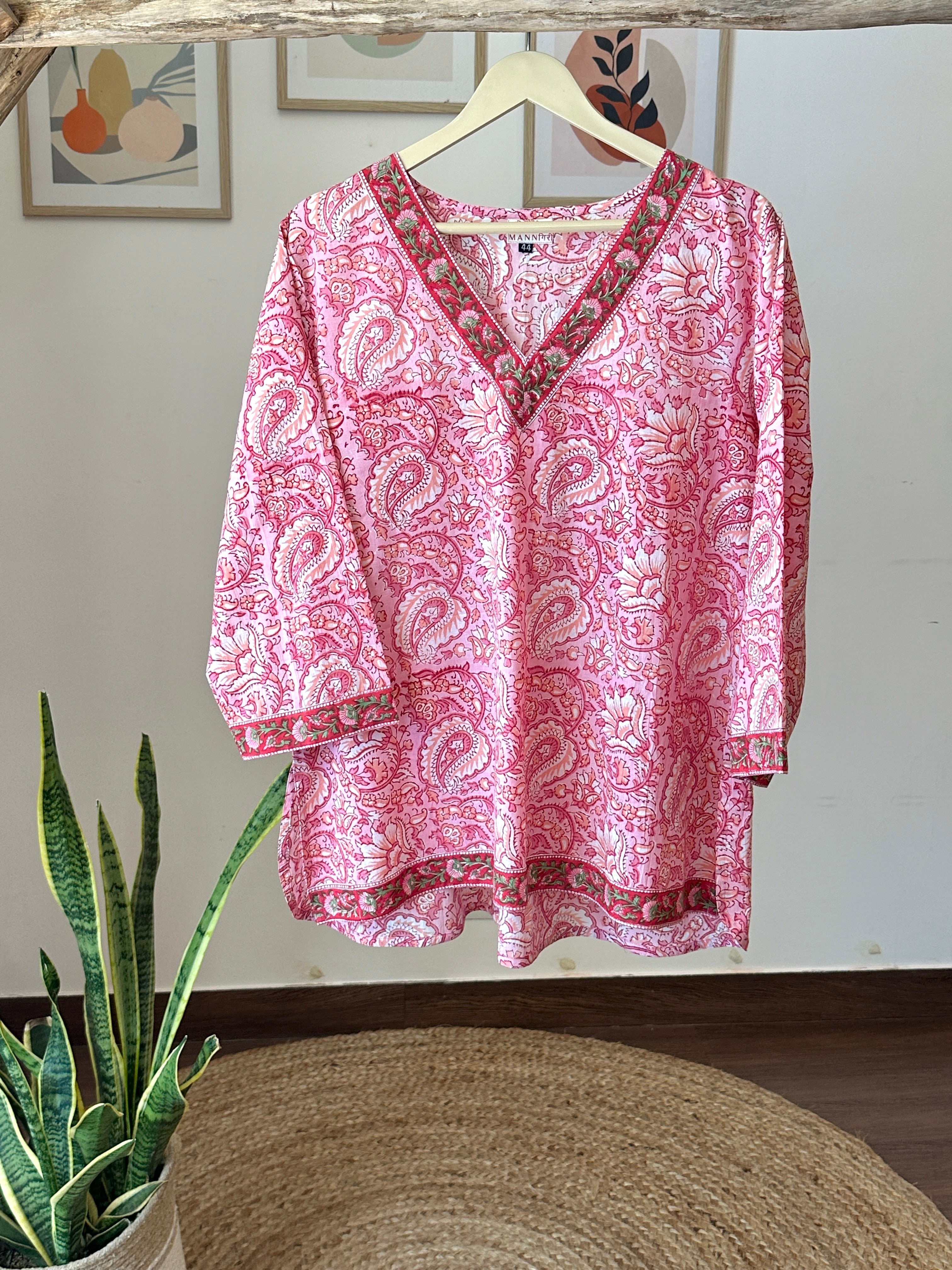 Heather Pink Printed Kurti