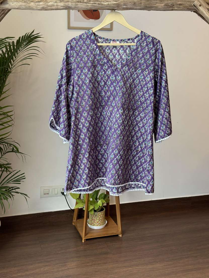 Indigo Purple Short Kurti