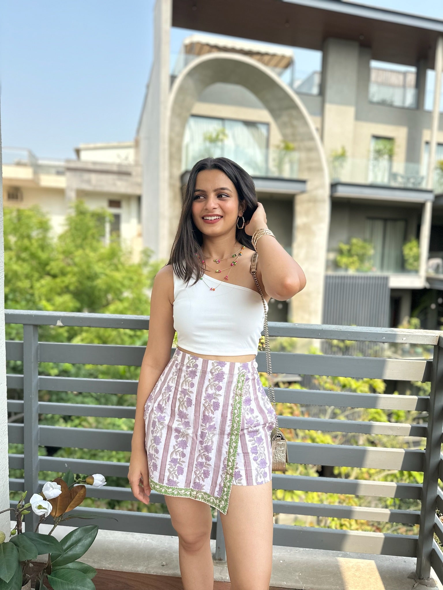 Lavender Buti Skort