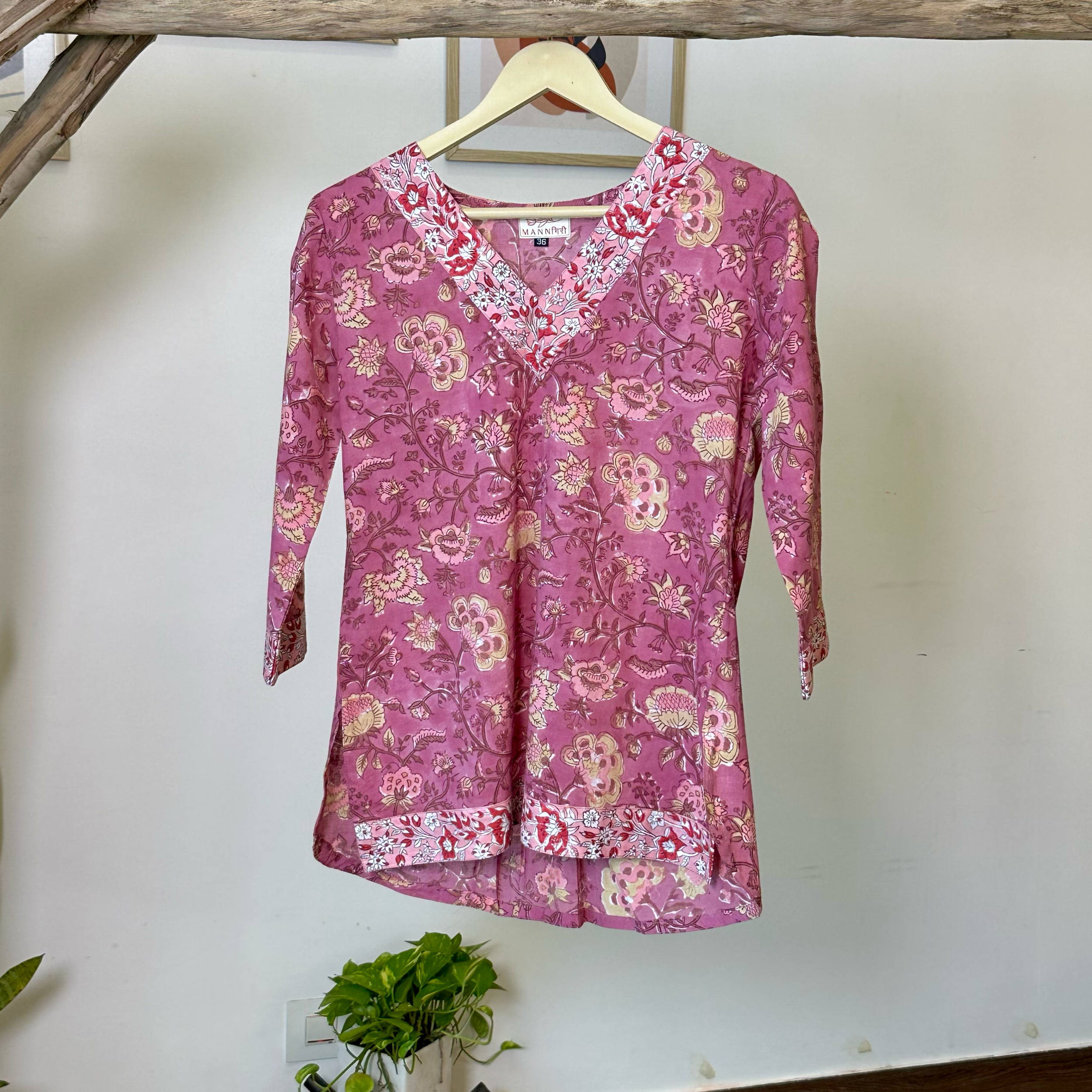 Light Plum Short Kurti