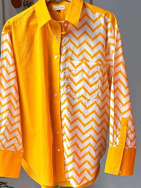 Citrus Yellow Half & Half Shirt