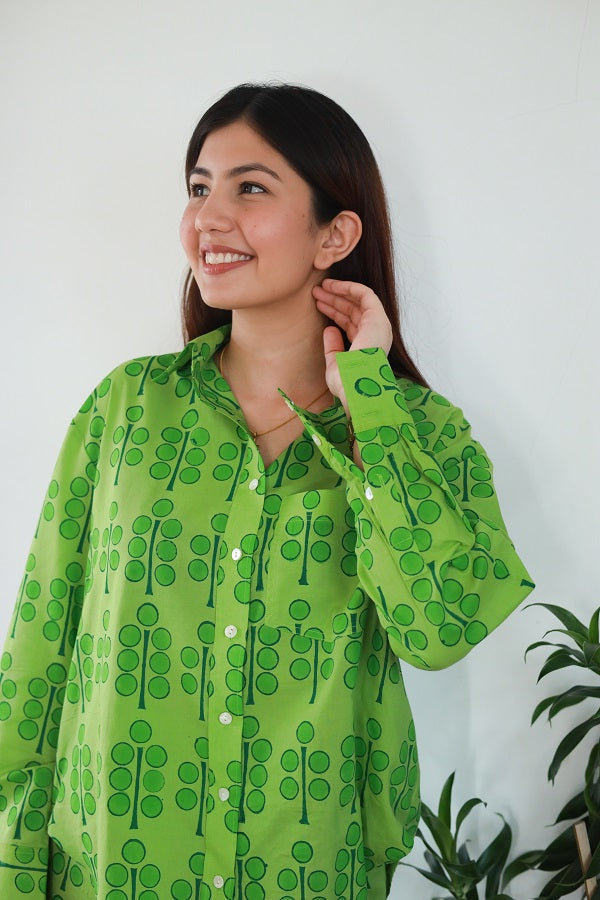 Polka Stem Green Shirt