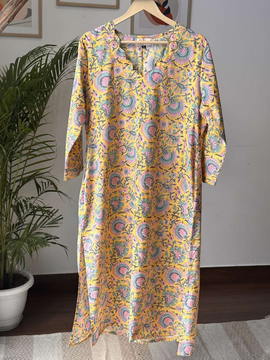 Summery Yellow Long Kurta