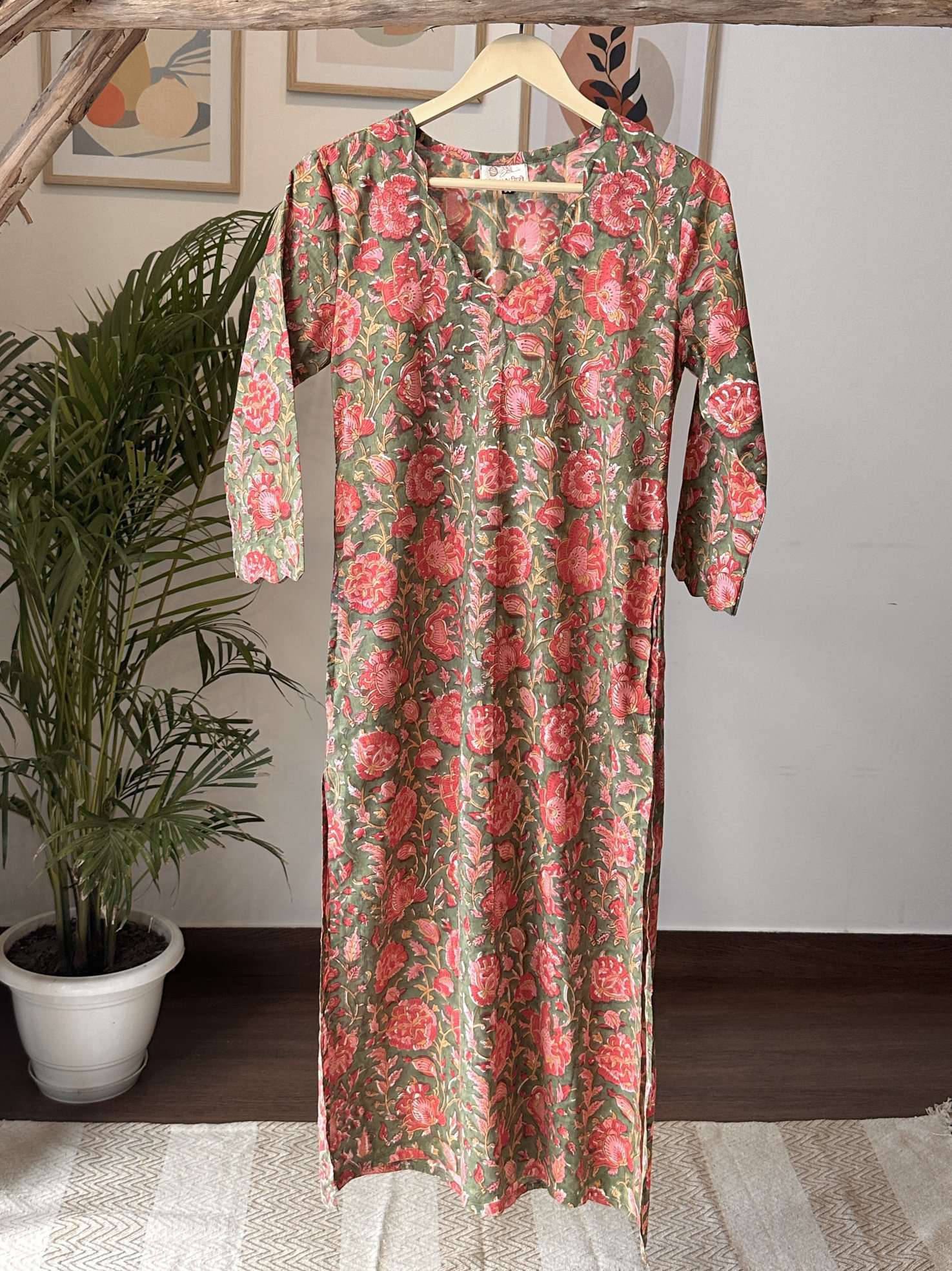 Warm Olive Long Kurta