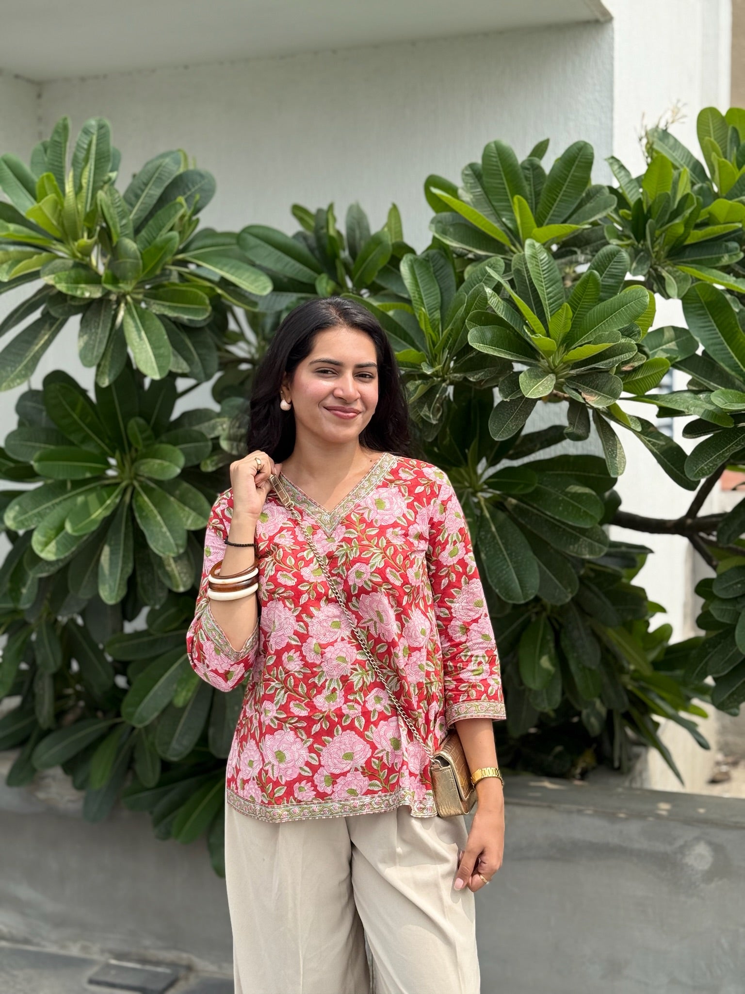 Alpenglow Pink Short Kurti
