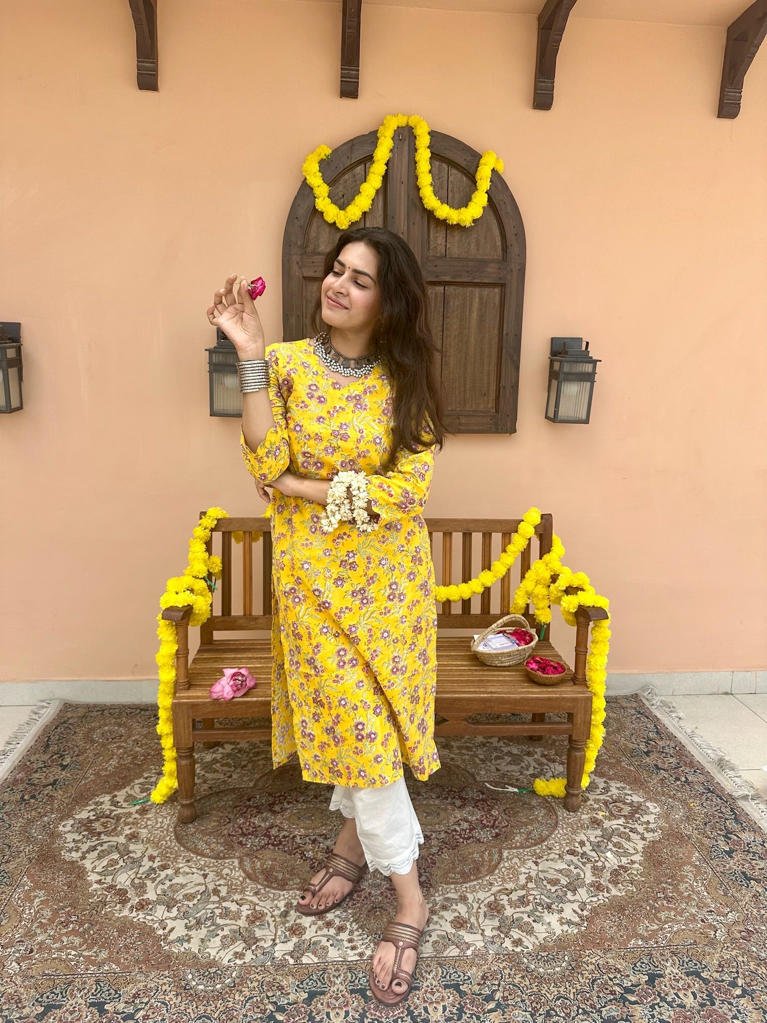 Amber Yellow Long Kurta