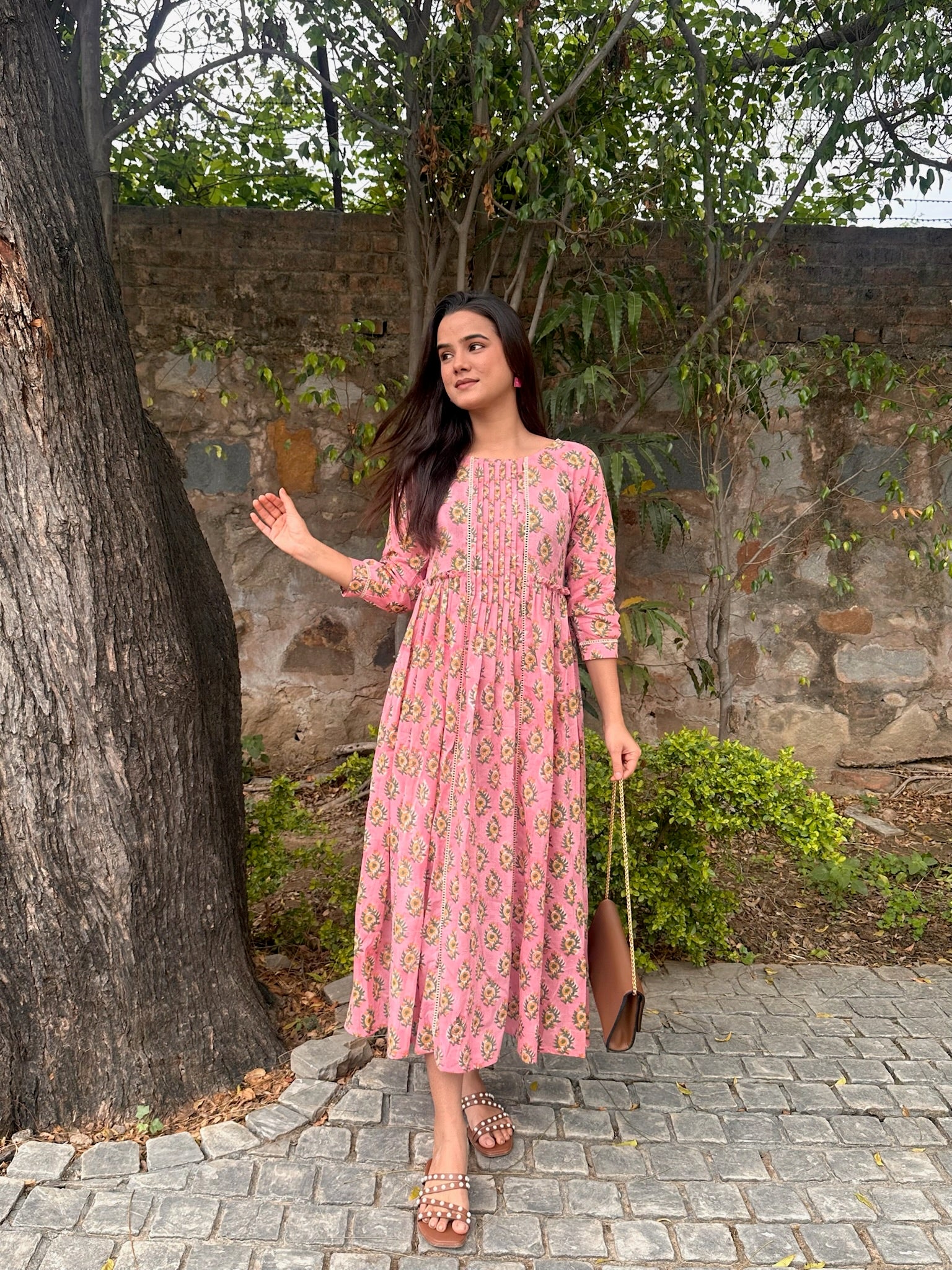 Barbie Pink Mulmul Maxi Dress