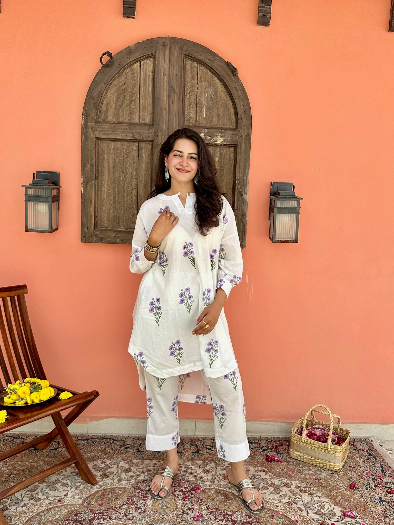 Boxy Chandni Lavender Co-Ord Set