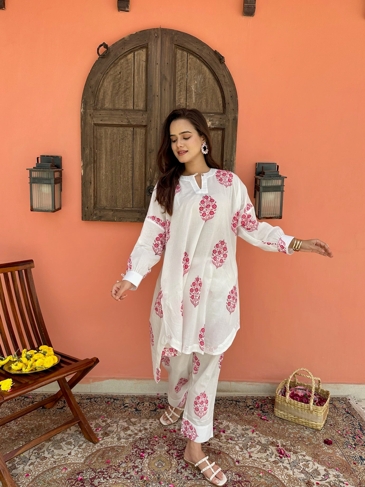 Boxy Kumudini Pink Co-Ord Set