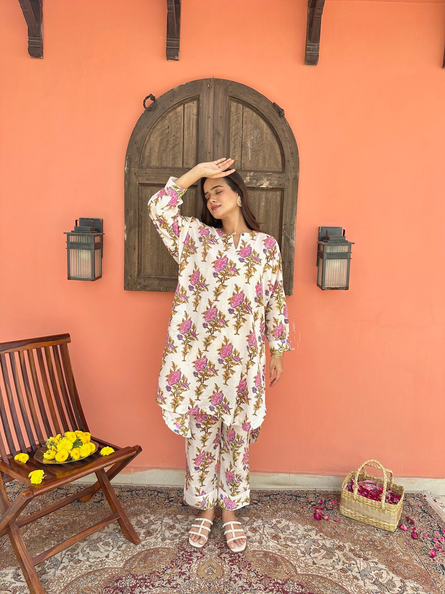 Boxy Mandevilla Pink Co-Ord Set