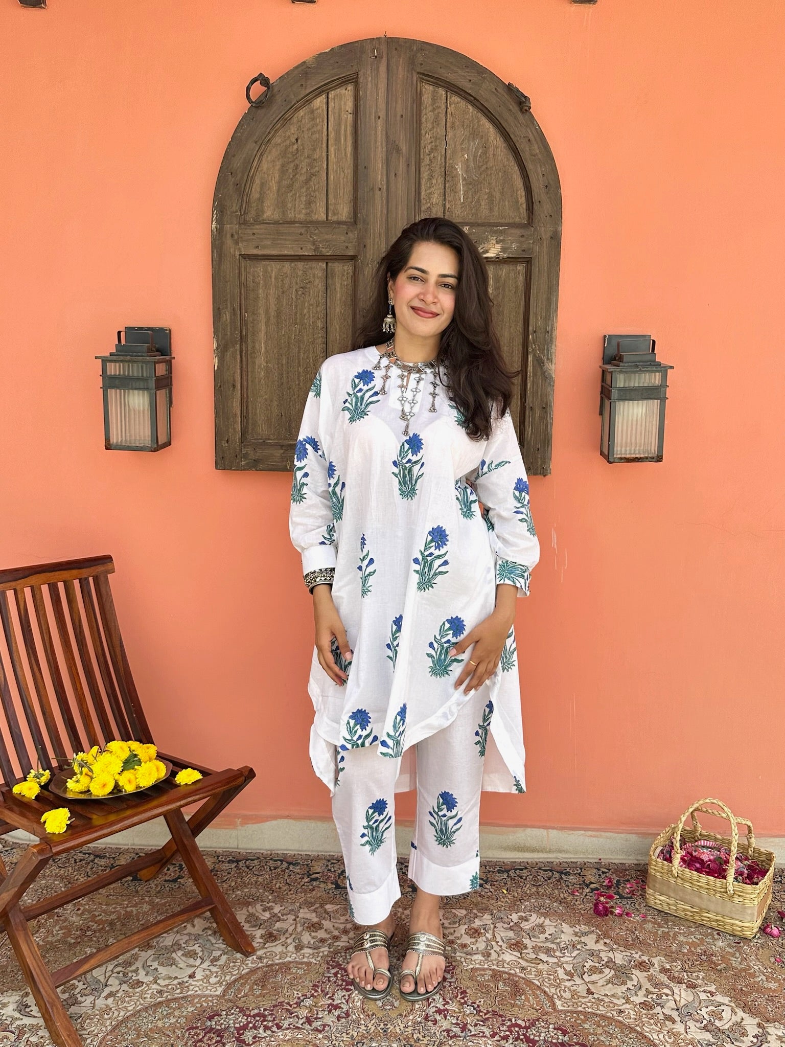 Boxy Tile Blue Co-Ord Set