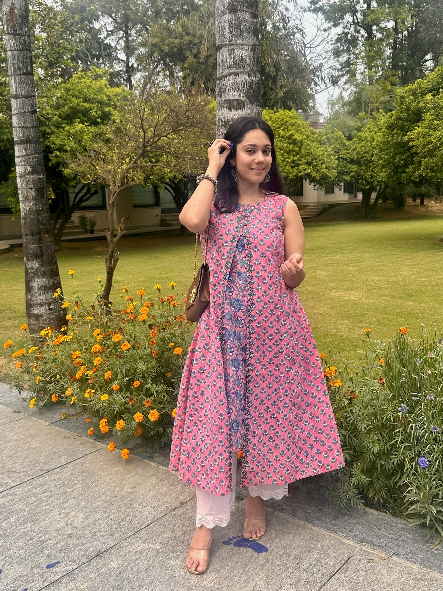 Bright Pink Jacket Kurta Set