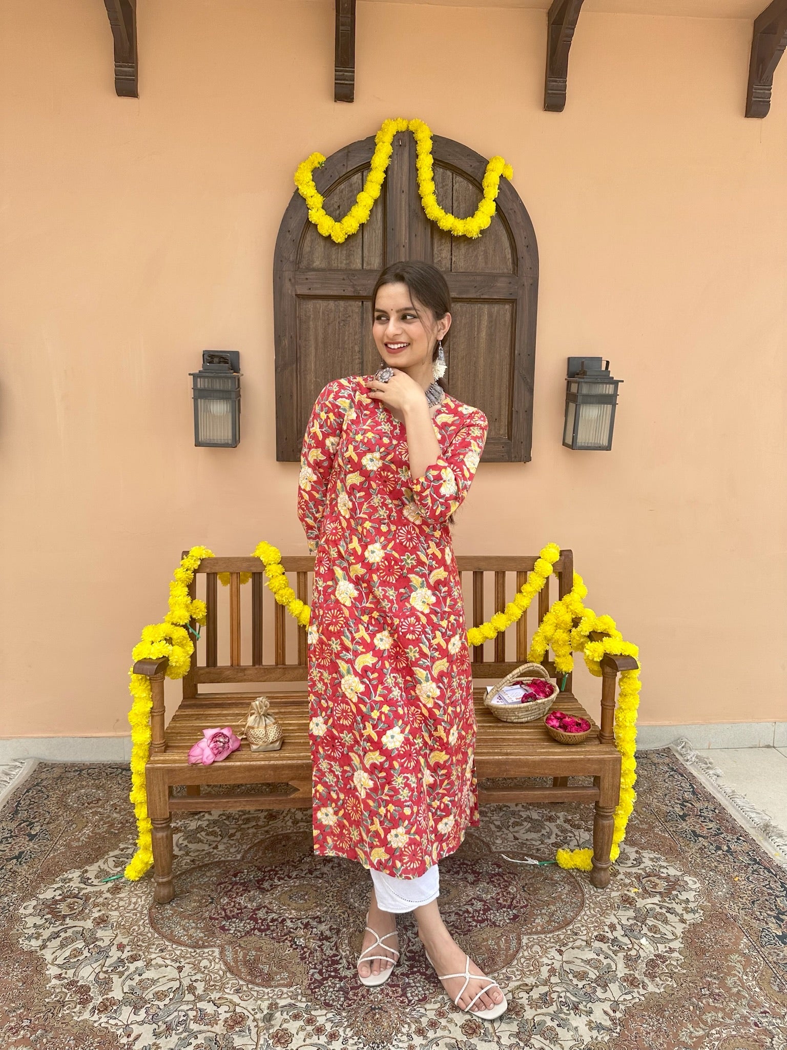 Garnet Red Long Kurta