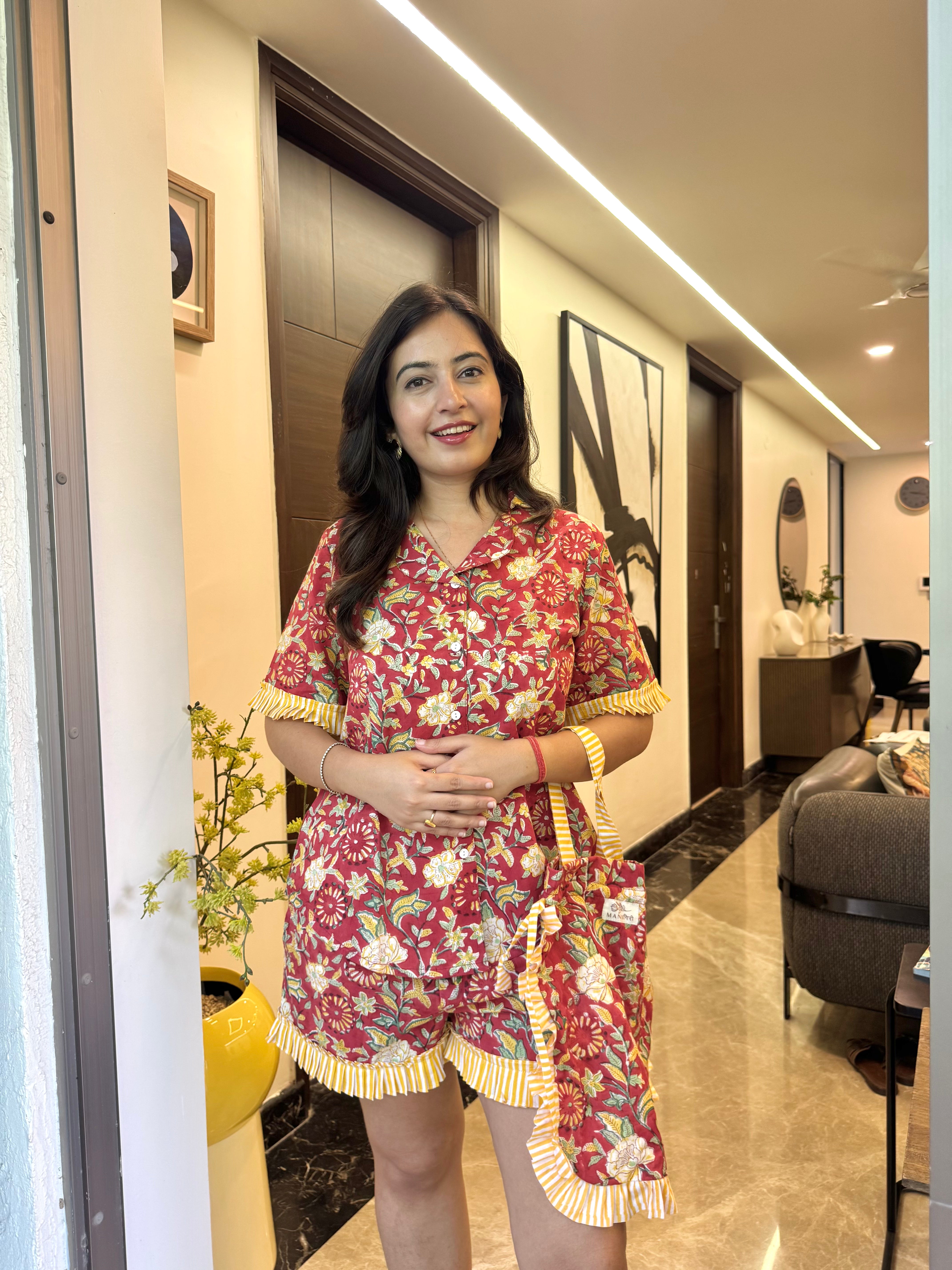 Gulnaar Resort Wear Shorts Set
