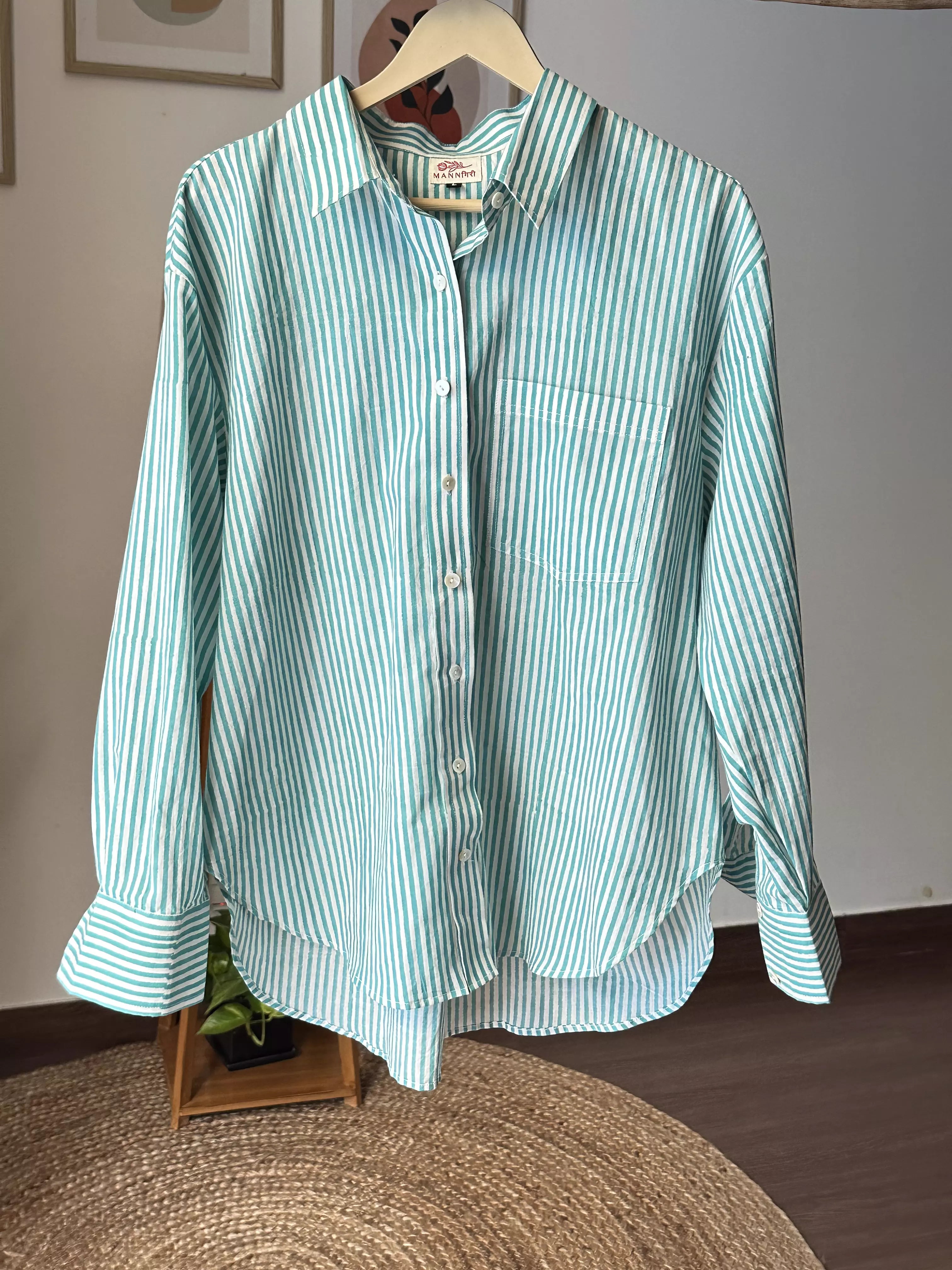 Mono Green Stripes Shirt